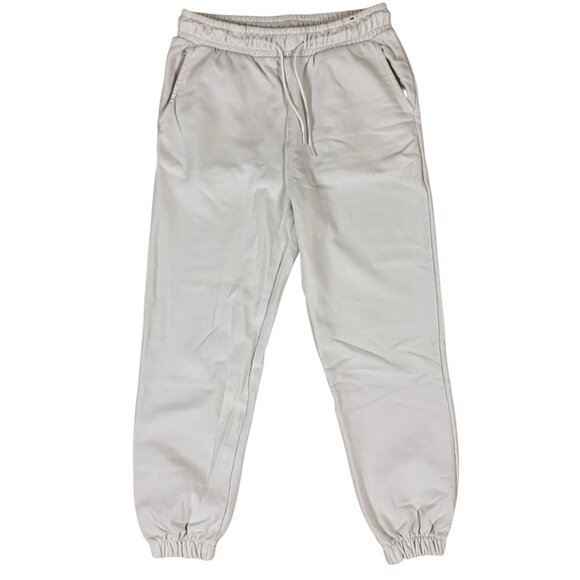 Topten Beige Jogger Sweatpants Soft Fleece Elastic Waist Cuffed Legs S Women - Picture 1 of 6